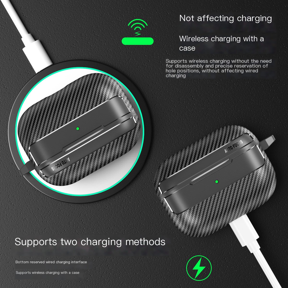 Carbon Fiber Case for Wireless Earbuds