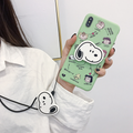 Cute Snoopy Phone Case with Stand and Protector